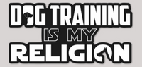 Dog Training is my Religion (Decal)