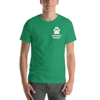 TOP 10 THINGS HANDLERS SAY *front and back print in white letters* short-sleeve unisex t-shirt